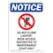 Signmission OSHA Notice, 5" Height, Do Not Climb Ladder Sign With Symbol, 5" X 3.5", Portrait OS-NS-D-35-V-11097 - alternate 1